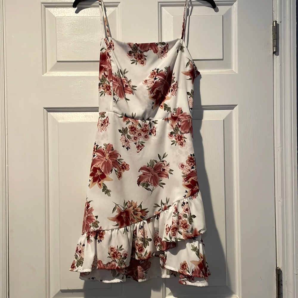 NWT. Short, adjustable thin strap dress